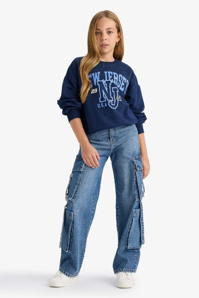 Resim Defacto Kız Çocuk  Sweat E8894A8/NV241