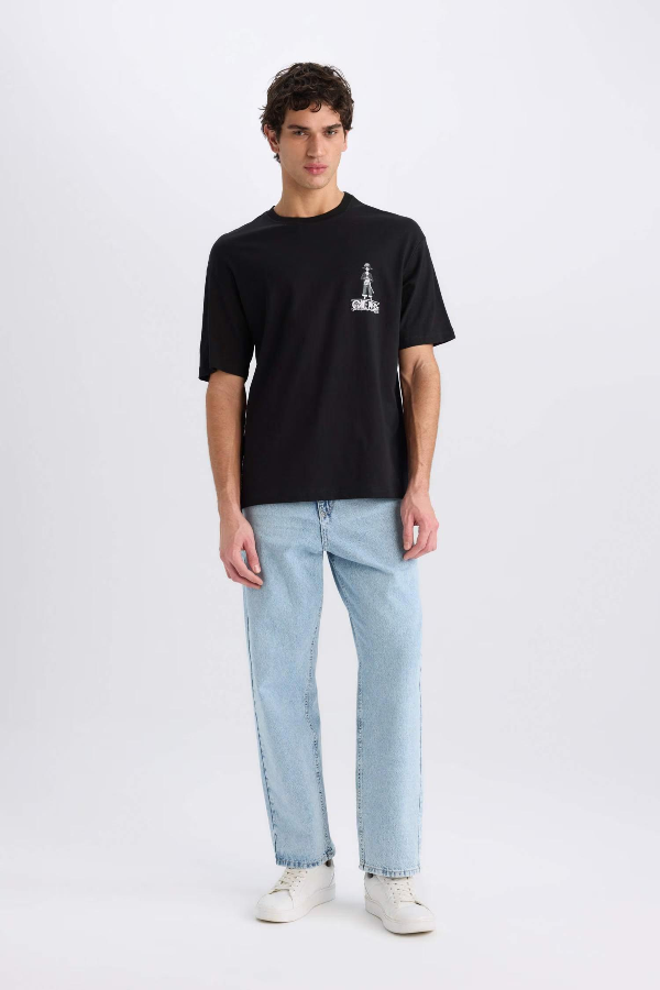 Resim Defacto Erkek  T-shirt D5459AX/BK81