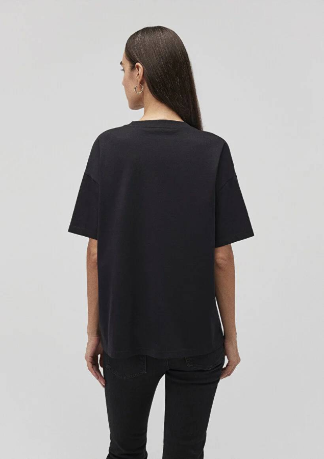 Resim Mavi Kısa Kollu Kadın T-Shirt M1611309-900