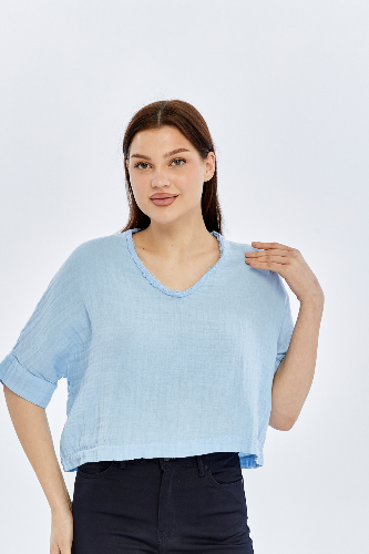 Resim Viole&More Kadın Bluz Yk09 Müslin