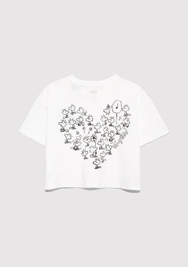 Resim Mavi Peanuts Baskılı Kız Çocuk T-Shirt M7610373-70057