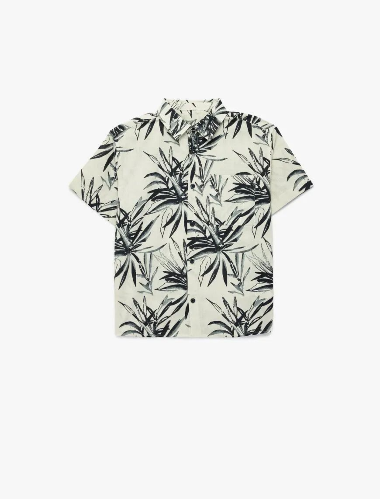 Resim Koton Erkek Çocuk Kısa Kol  Gömlek 6SKB60036TW