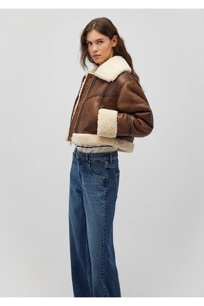 Resim Mavi Kadın Deri Mont Ve Ceket M1110462-87011