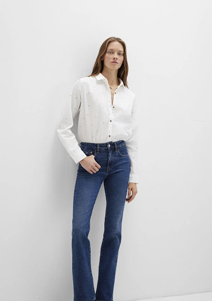 Resim Mavi Kadın Uzun Kol Gömlek M1211286-91353