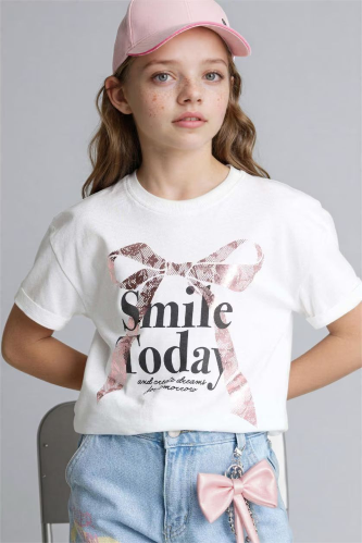 Resim Defacto Kız Çocuk T-shirt G1768A8/ER85