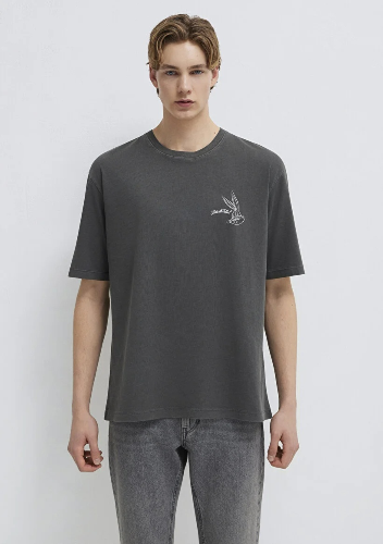 Resim Mavi Erkek T-shirt M0613202-900