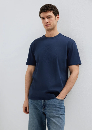 Resim Mavi Erkek T-shirt M0613156-70490