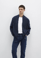 Resim Mavi Full Zip Erkek Ceket M0710326-70490