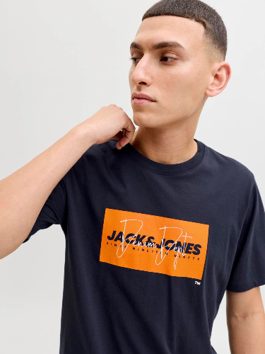 Resim Jack & Jones Jjcole Prınt Tee Ss Crew Neck Ln Erkek T-Shirt 12288492