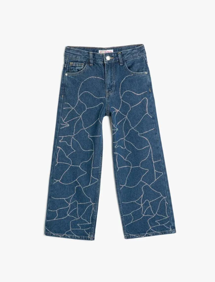 Resim Koton Kız Çocuk Jean Pantolon 5SKG40052AD