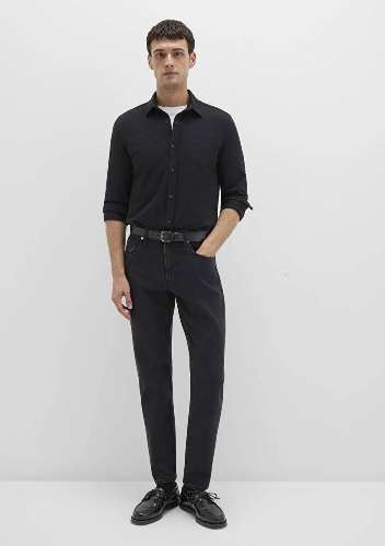 Resim Mavi Uzun Kol Erkek Gömlek M0210294-900