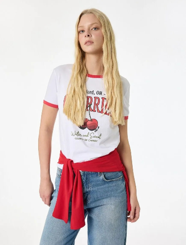 Resim Koton Kadın T-shirt 6SAL10057IK