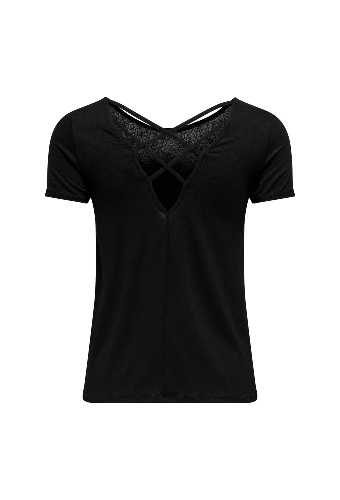 Resim Only Onlbera Back Lace Up S/S Top Jrs Noos Kadın T-shirt 15368588