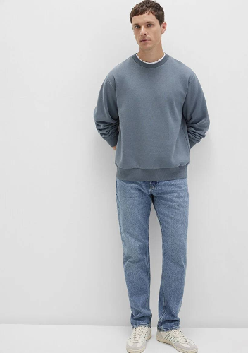 Resim Mavi Bisiklet Yaka Erkek Sweat M0S10276-80889