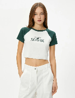 Resim Koton Kadın T-shirt 6SAL10009IK