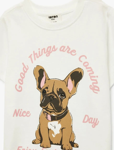 Resim Koton Kız Çocuk T-shirt 6SKG10037AK