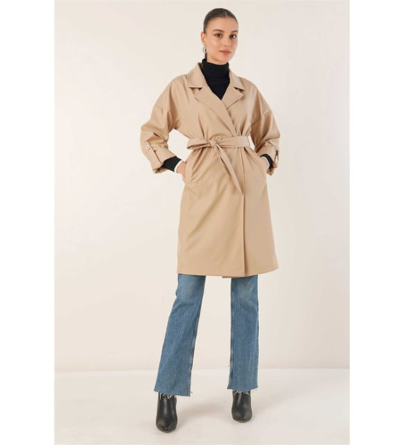 Resim Yenikoza Kadın Pardesü  Trençkot