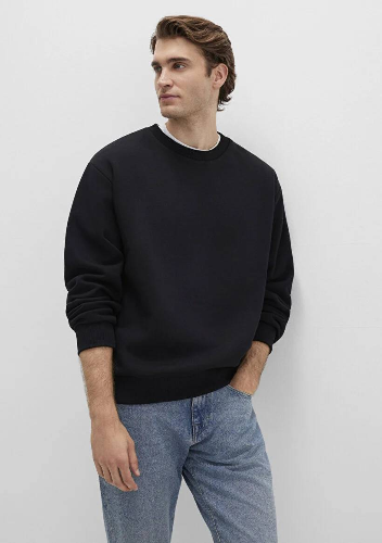 Resim Mavi Bisiklet Yaka Erkek Sweat M0S10276-900