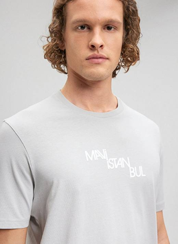 Resim Mavi İstanbul Erkek T-Shirt M0612274-70075