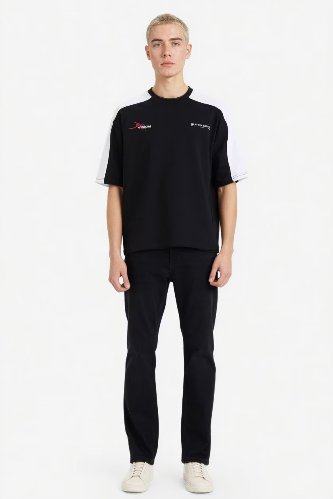 Resim Defacto Erkek T-shirt F8670AX/BK81