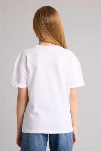 Resim Defacto Kız Çocuk T-shirt G8184A8/WT34