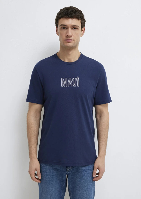 Resim Mavi Erkek T-shirt M0613186-70758