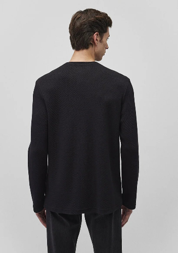 Resim Mavi Uzun Kol Erkek T-Shirt M0611925-900