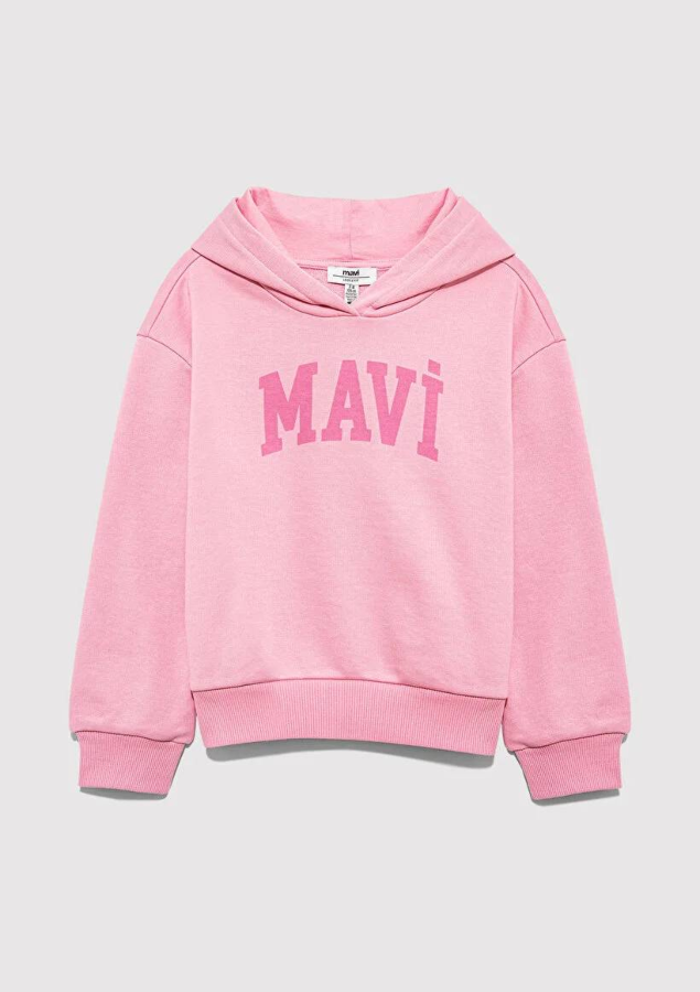 Resim Mavi Logo Baskılı Kız Çocuk Sweat M7S10147-70972