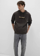 Resim Mavi Kapüşonlu Erkek Sweat M0S10395-70219