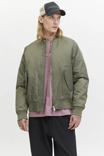 Resim Jack & Jones Jcomotion Bomber Jacket Erkek Mont 12283301