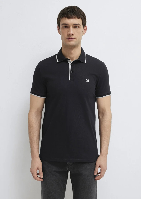 Resim Mavi Polo Yaka Erkek T-shirt M0613266-900