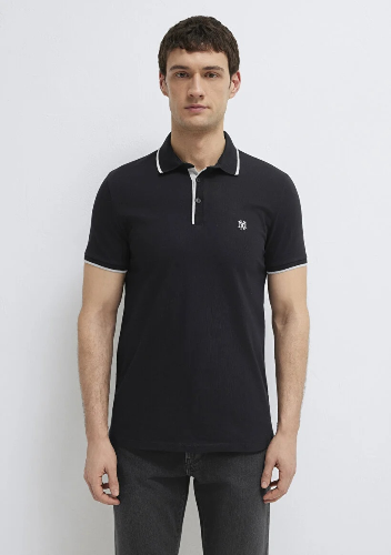 Resim Mavi Polo Yaka Erkek T-shirt M0613266-900