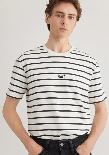 Resim Mavi Erkek T-shirt M0612420-86678