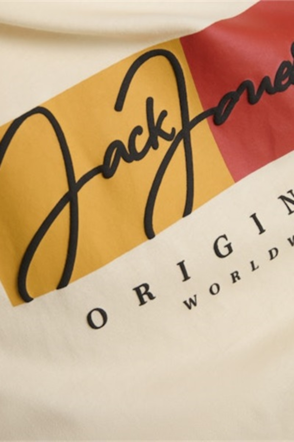 Resim Jack & Jones Jorfrederıksberg Box Scrıpt Tee Ss Cn Sn Erkek T-shirt 12278266