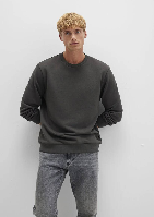 Resim Mavi Bisiklet Yaka Erkek Sweat M0S10421-70090