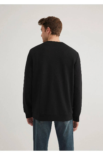 Resim Mavi Bisiklet Yaka Erkek Sweat M0S10329-900