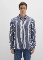 Resim Mavi Çizgili Erkek Gömlek M0211698-90917