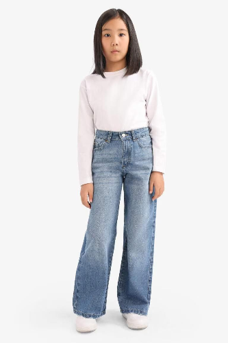 Resim Defacto Kız Çocuk  Jean Pantolon E7710A8/NM28