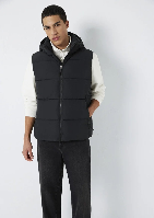 Resim Mavi Kapüşonlu Erkek Yelek M0110744-71379