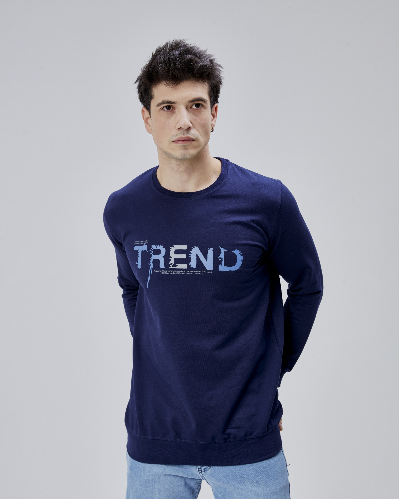 Resim Paul&More Erkek Sweat Trend Baskı 0 Yaka 2 İp