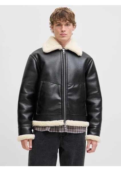 Resim Jack & Jones Jorliverpool Aviator Jacket Sn Erkek Mont 12282948