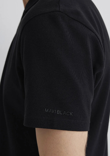 Resim Mavi Half Zıp Polo Erkek T-Shirt M0612525-900