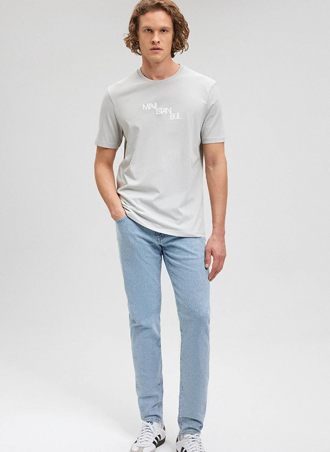 Resim Mavi İstanbul Erkek T-Shirt M0612274-70075