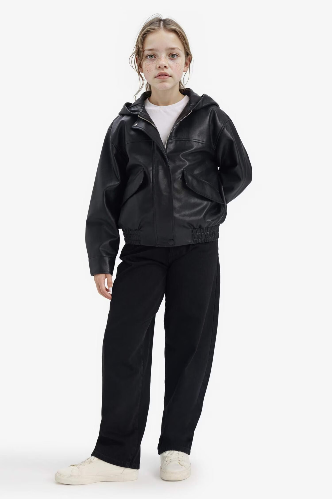 Resim Defacto Kız Çocuk Deri Mont F9111A8/BK27