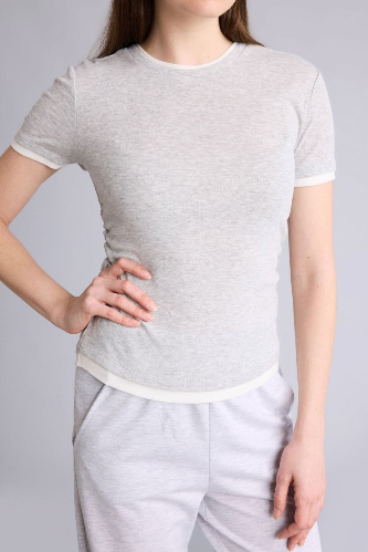 Resim Defacto Kadın T-shirt F3504AX/GR93