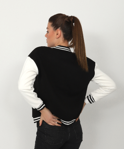 Resim Viole&More Üç İplik Kolej Kadın Mont 5041 Jb Baskılı