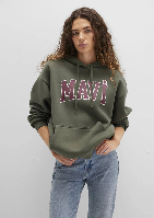 Resim Mavi Logo Kapüşonlu Kadın Sweat M1600361-71581