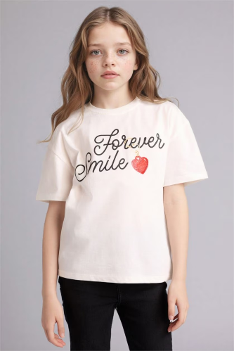 Resim Defacto Kız Çocuk T-shirt G1778A8/ER105