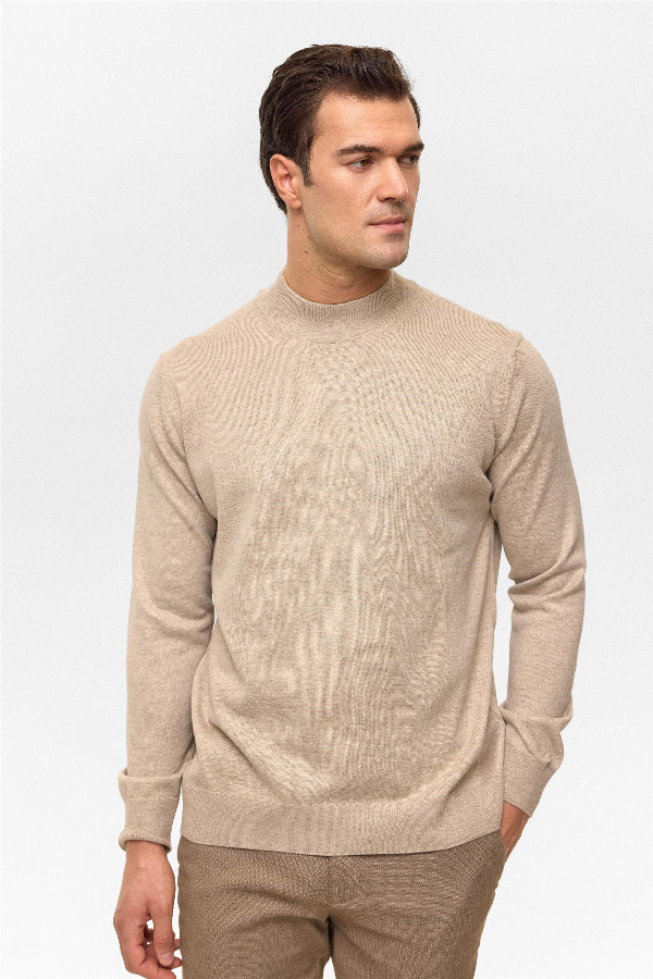 Resim Tr2013700485 Yün Akrilik Yarım Balıkçı Yaka Erkek Kazak