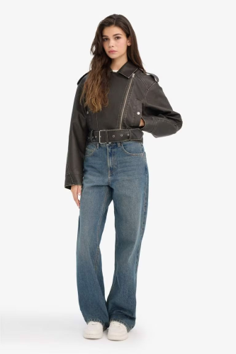 Resim Defacto Kadın Deri Mont G0709AX/KH402